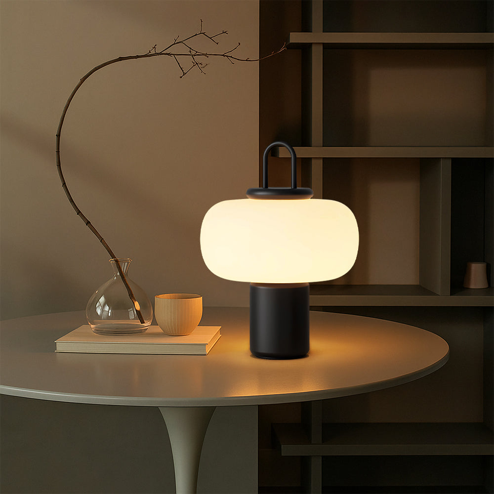 Lampada da Tavolo in Vetro Scandinavo Moderna con Luce LED