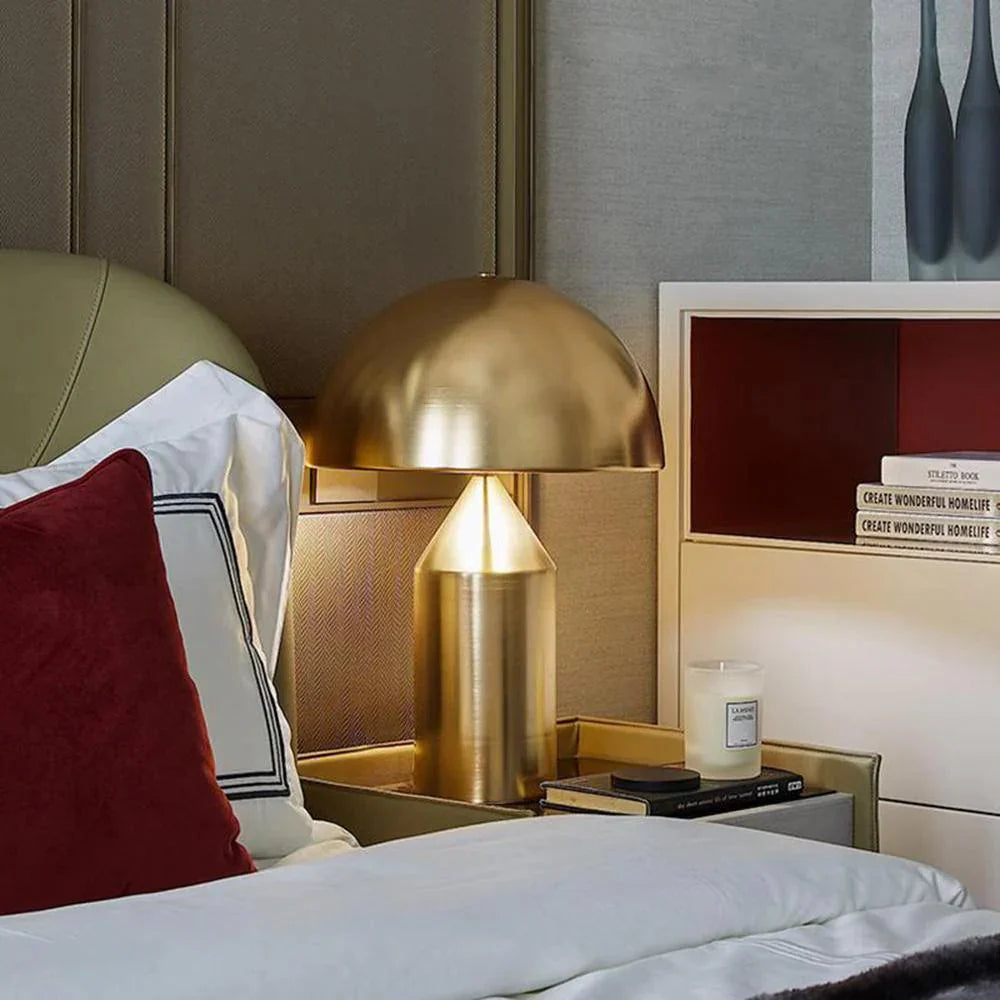 Nuvella | Lampada da tavolo in acciaio geometrico con design a doppia sfera per interni contemporanei