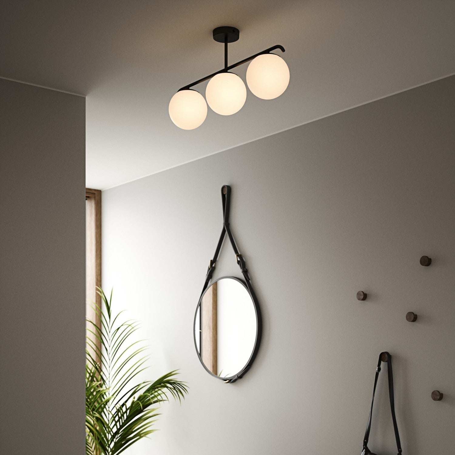Lampada da Soffitto con 3 Fonti di Luce