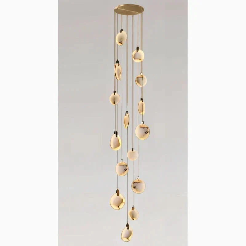Lampadario a Anello LED MarbleGlow – Design Moderno in Marmo