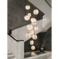 Lampadario a Anello LED MarbleGlow – Design Moderno in Marmo