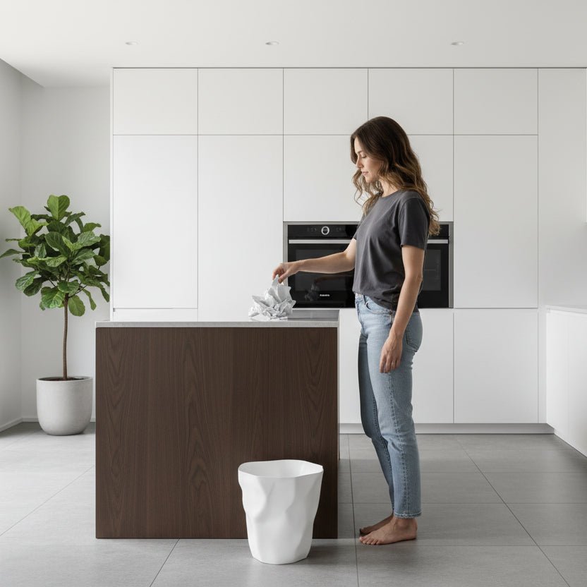 FORMHAUS – Cestino minimalista elegante con forma irregolare unica