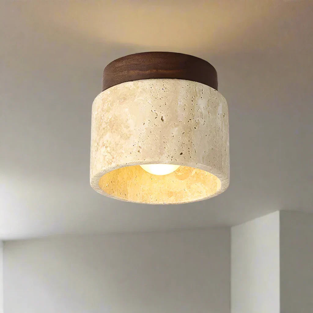 ZenAura – Lampada da soffitto giapponese in design color crema
