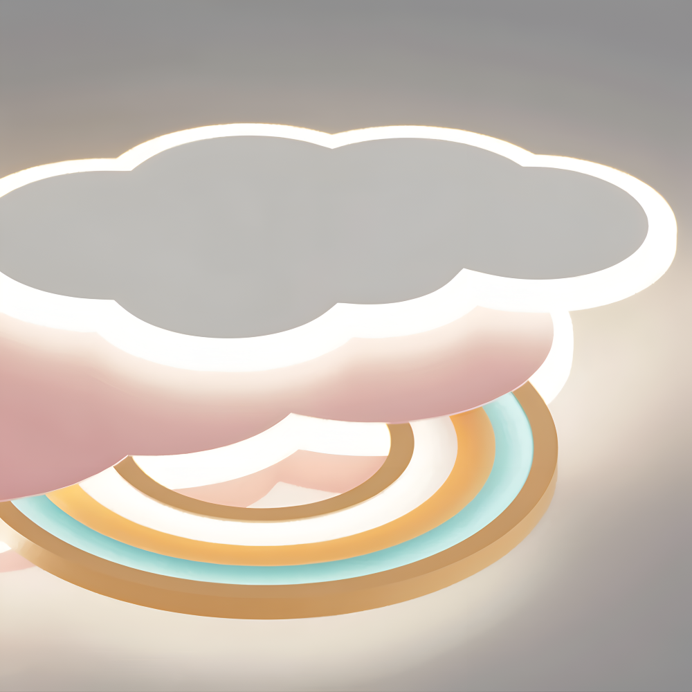 DreamGlow – Lampada a soffitto LED Colorata a Nuvole e Arcobaleno per Camera Bambini