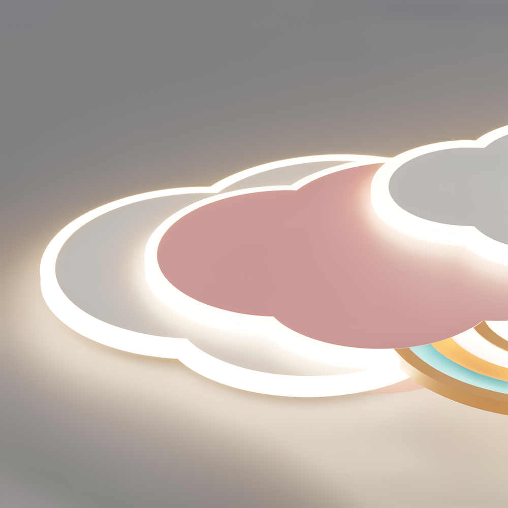 DreamGlow – Lampada a soffitto LED Colorata a Nuvole e Arcobaleno per Camera Bambini