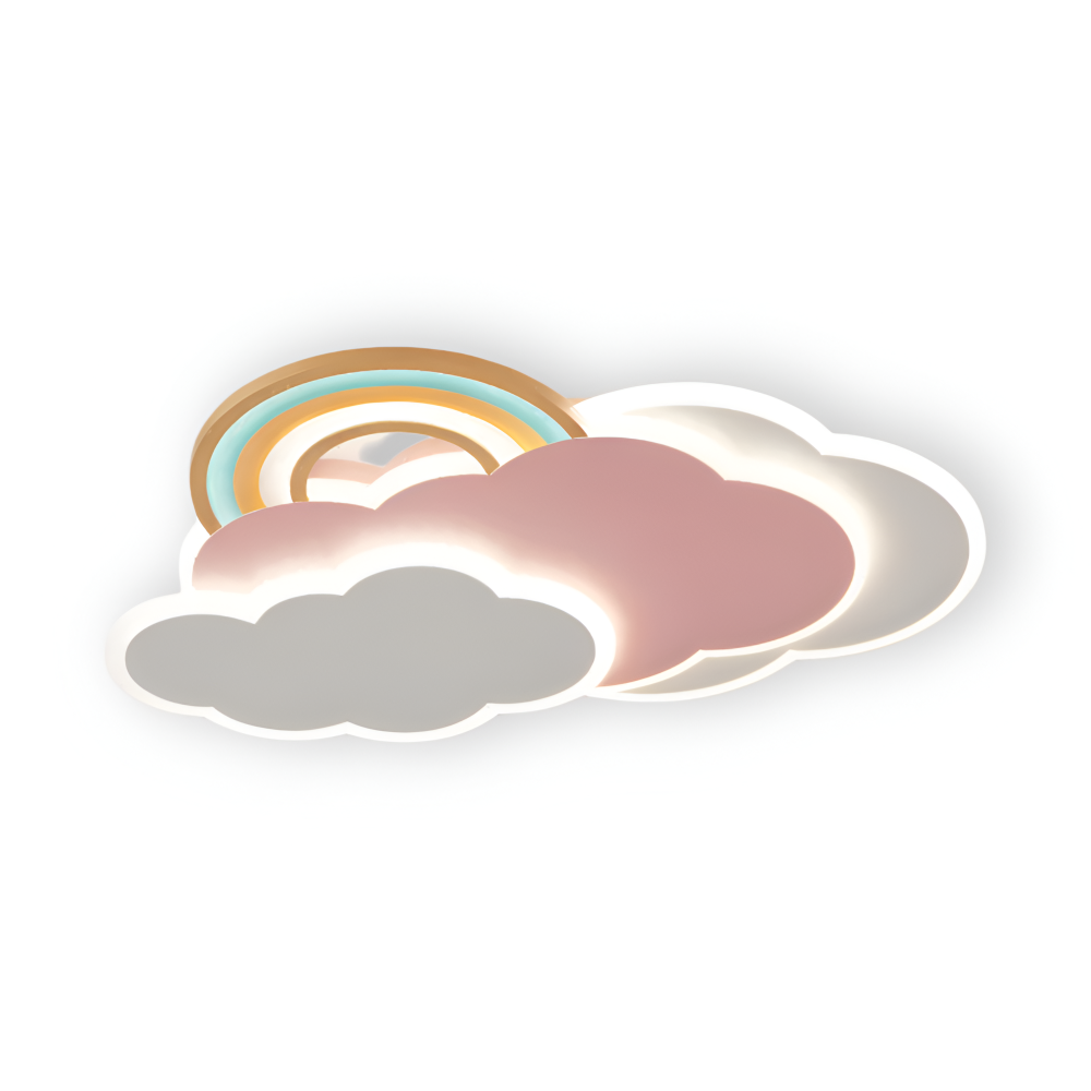 DreamGlow – Lampada a soffitto LED Colorata a Nuvole e Arcobaleno per Camera Bambini