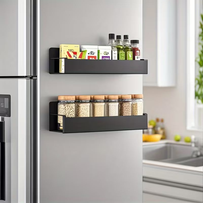 Supporto magnetico | Mensola laterale senza fori | Soluzione salvaspazio | MagniShelf