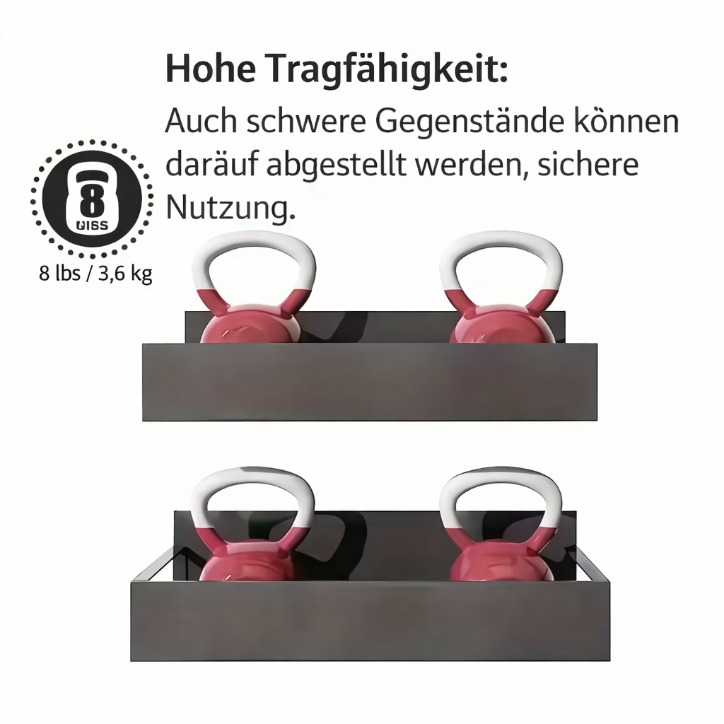 Supporto magnetico | Mensola laterale senza fori | Soluzione salvaspazio | MagniShelf