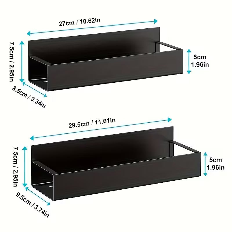 Supporto magnetico | Mensola laterale senza fori | Soluzione salvaspazio | MagniShelf