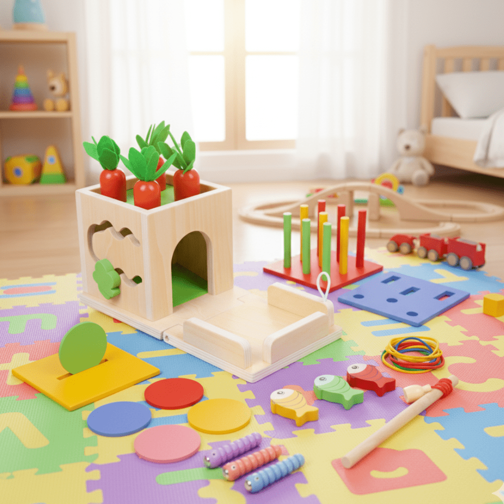 ActivityCube – Scatola di giocattoli Montessori con 8 attività didattiche per neonati