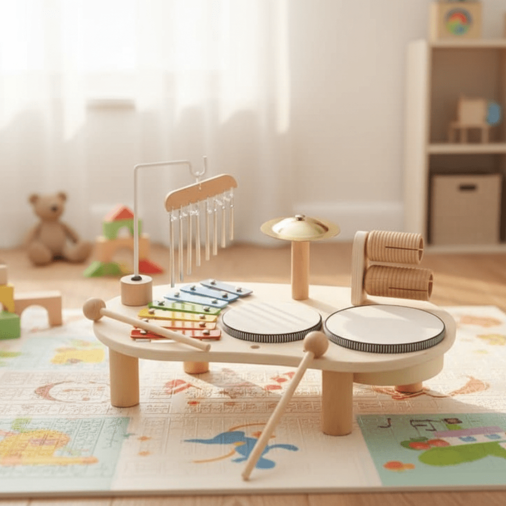 MELODINY SET – Giocattolo musicale in legno per bebè creativi a partire da 12 mesi
