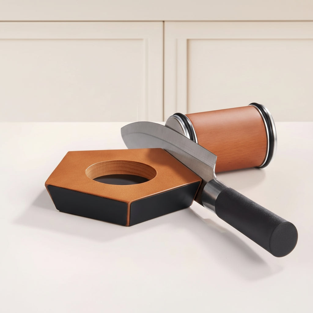 SHARPROLL - Affilatore manuale per coltelli con sistema di affilatura preciso per affilare uniformemente i coltelli da cucina nella vita quotidiana