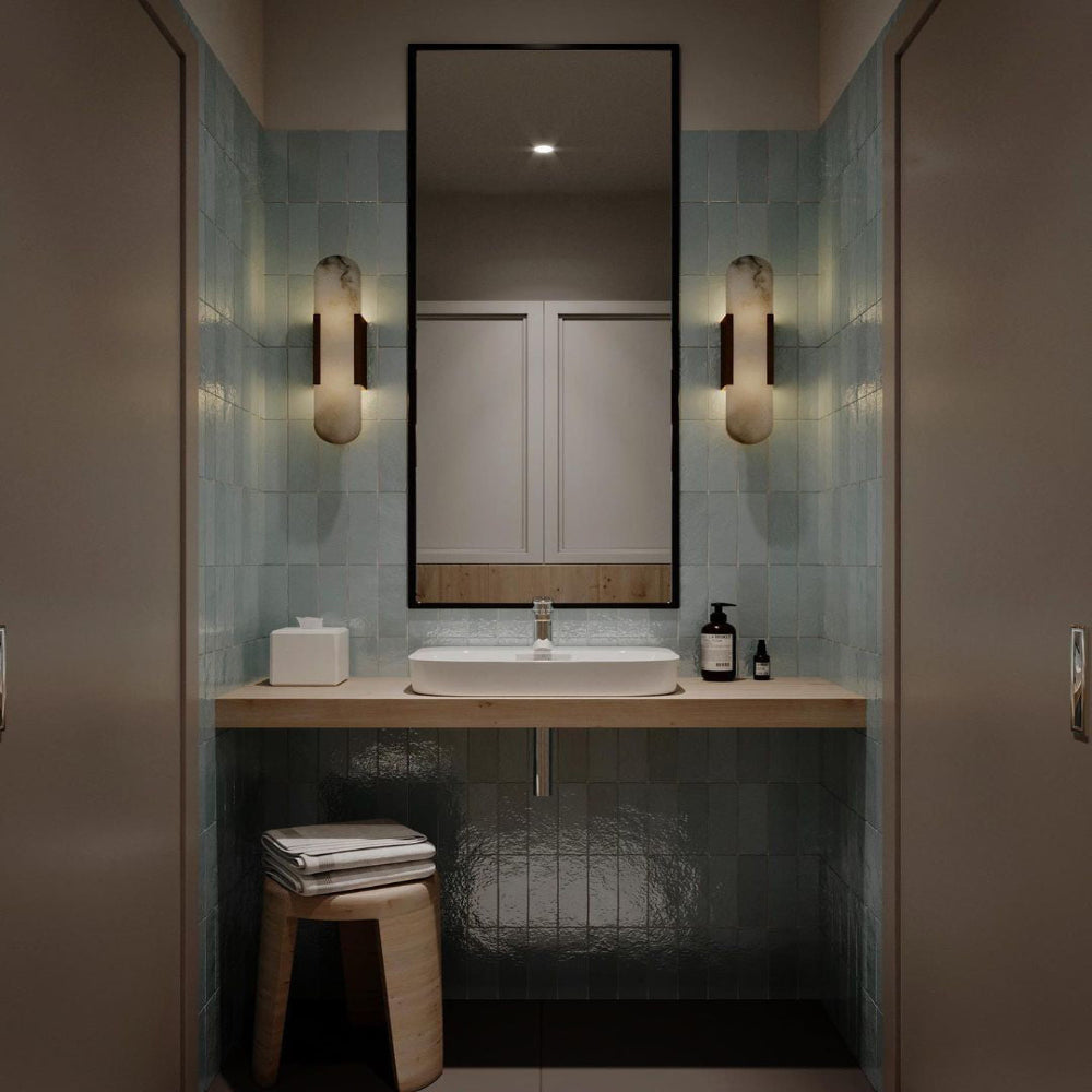 Lunessa | Applique in Marmo con Luce Ambientale Morbida per Interni Moderni