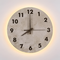 Kashton - Orologio da parete minimalista in marmo con luce