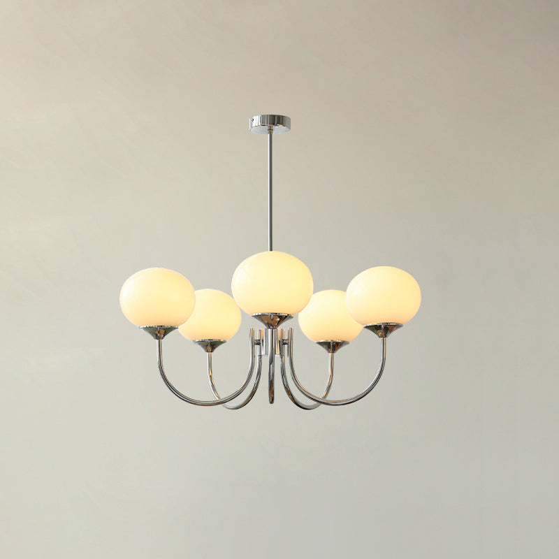 Aurevella | Lampadario Moderno Glam con Paralumi in Vetro Rosa per Spazi di Ristorazione e Camera da Letto