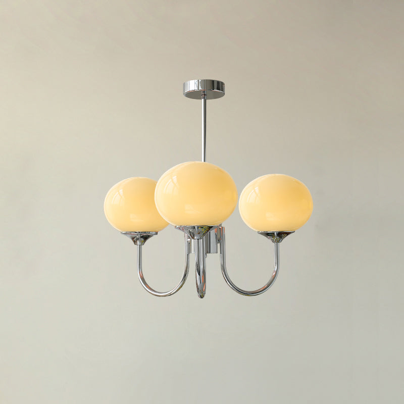 Aurevella | Lampadario Moderno Glam con Paralumi in Vetro Rosa per Spazi di Ristorazione e Camera da Letto