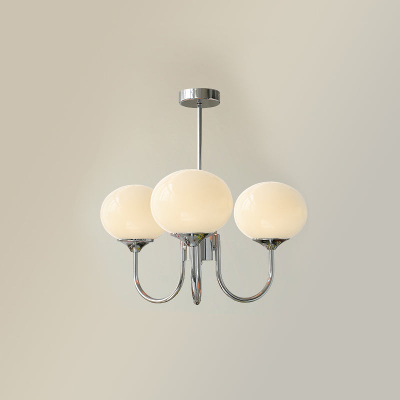 Aurevella | Lampadario Moderno Glam con Paralumi in Vetro Rosa per Spazi di Ristorazione e Camera da Letto