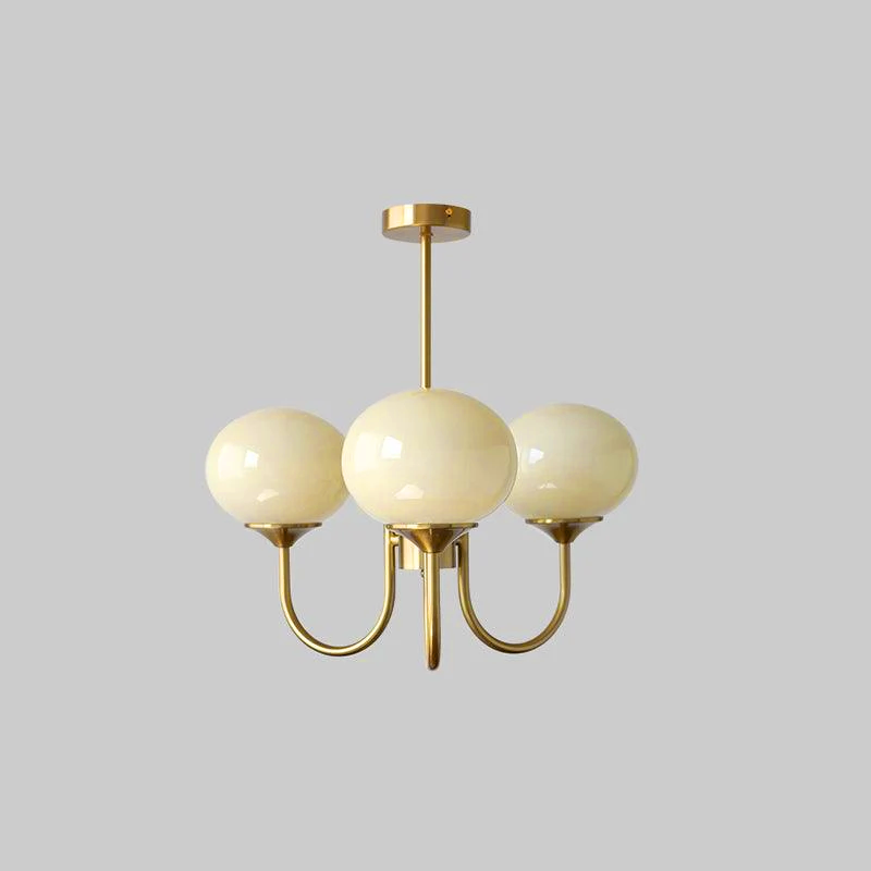 Aurevella | Lampadario Moderno Glam con Paralumi in Vetro Rosa per Spazi di Ristorazione e Camera da Letto