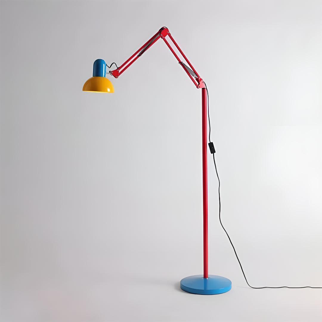Lampada da Terra Moderna Regolabile Memphis con Luce da Lettura