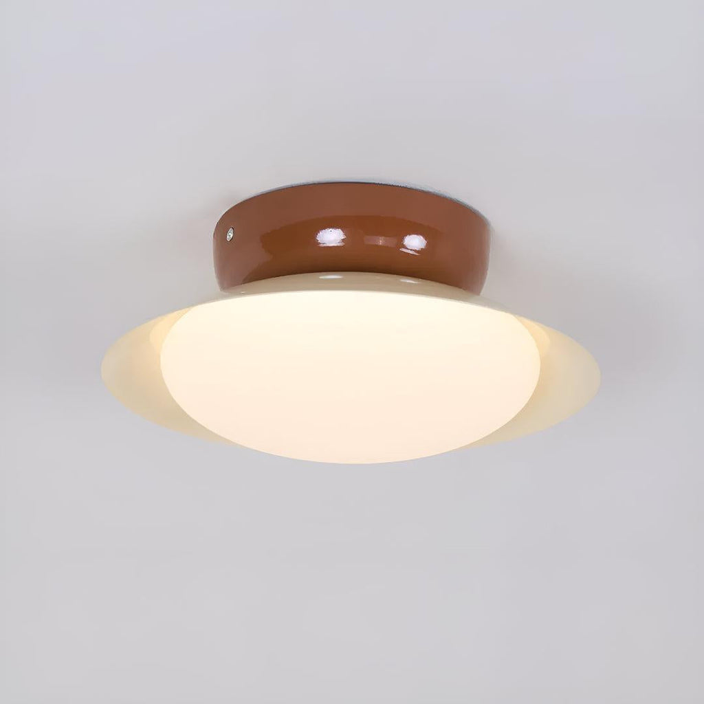 Lampada da soffitto a montaggio a filo in stile Mid Century con design a cupola