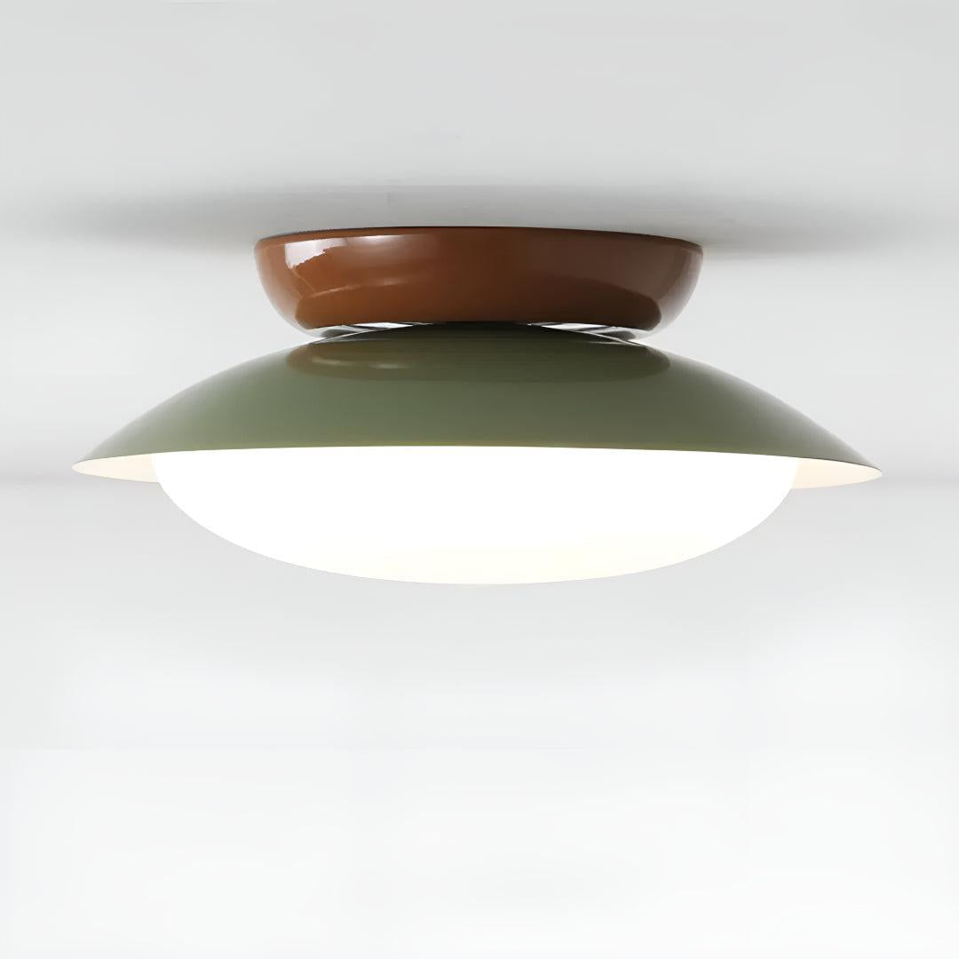 Lampada da soffitto a montaggio a filo in stile Mid Century con design a cupola