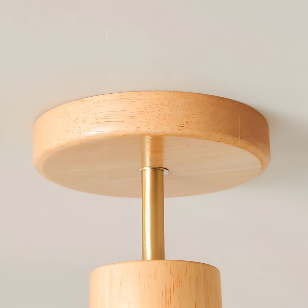 LjusAisle – Lampada da soffitto LED a righe nordica in vetro e legno