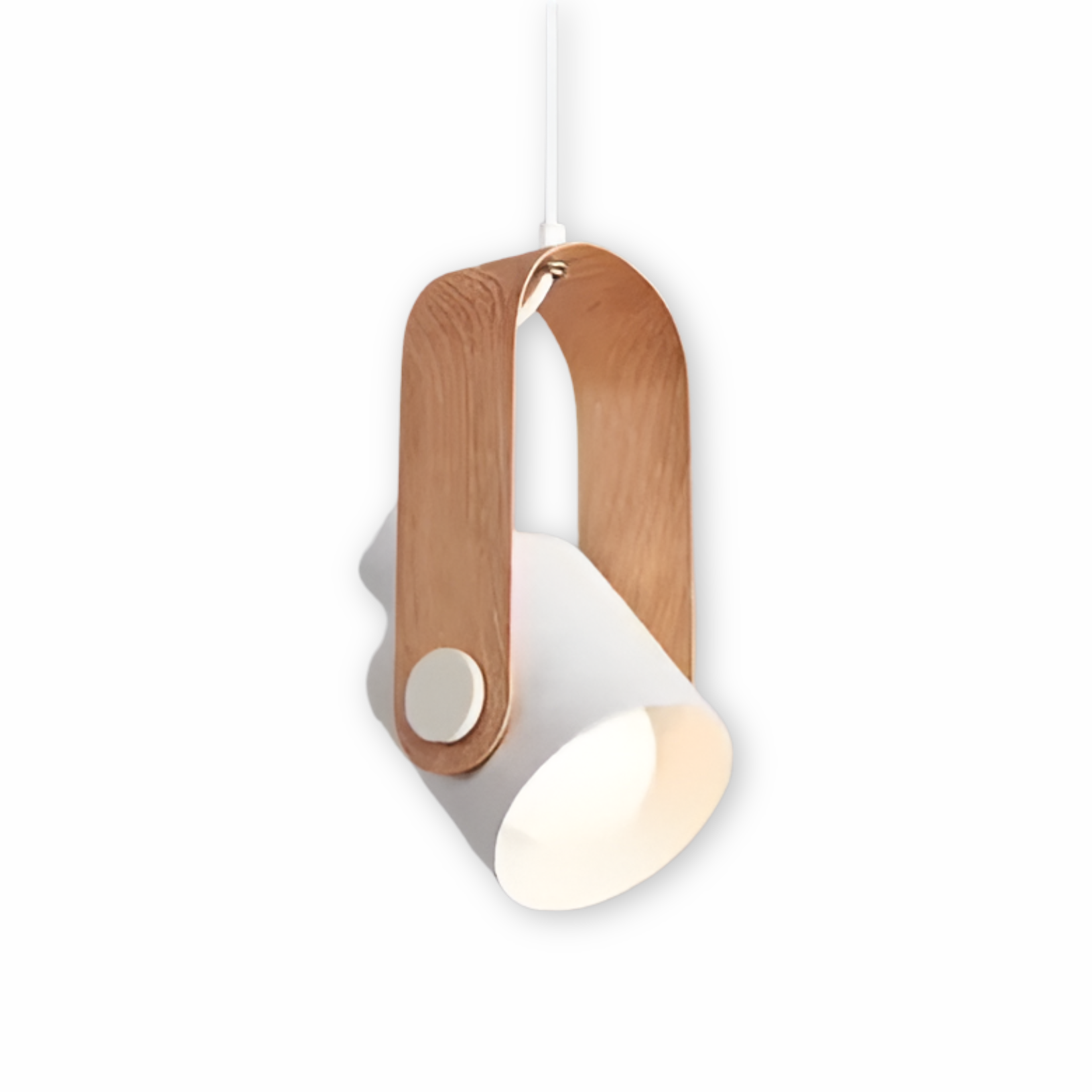 NordBeam – Sospensione in Metallo Regolabile con Dettagli in Legno