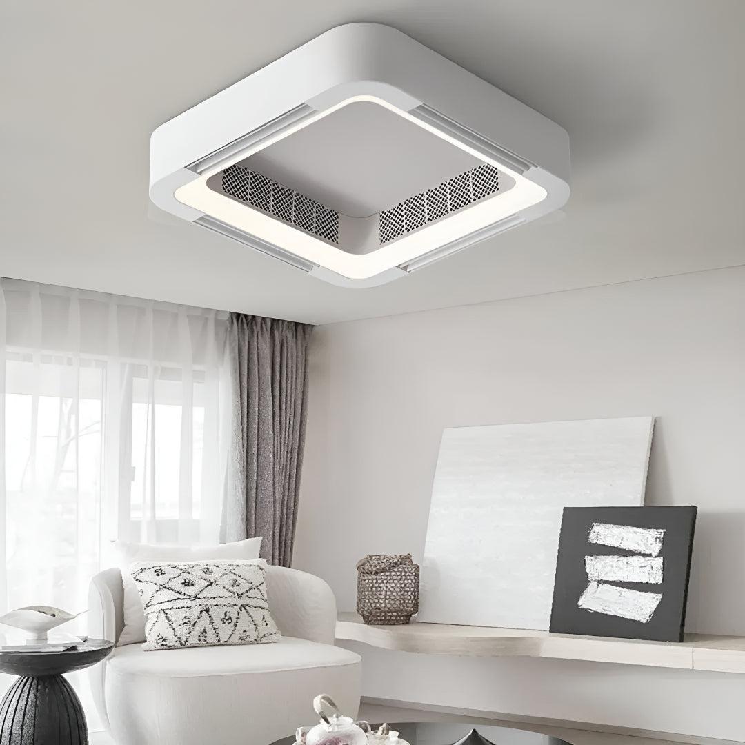 Ventilatore a Soffitto Moderno Senza Pale con Illuminazione Regolabile