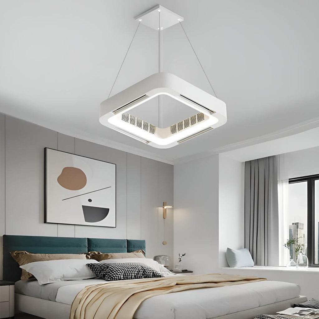 Ventilatore a Soffitto Moderno Senza Pale con Illuminazione Regolabile