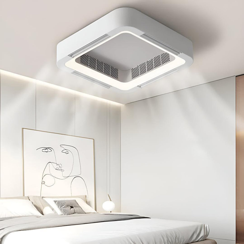 Ventilatore a Soffitto Moderno Senza Pale con Illuminazione Regolabile