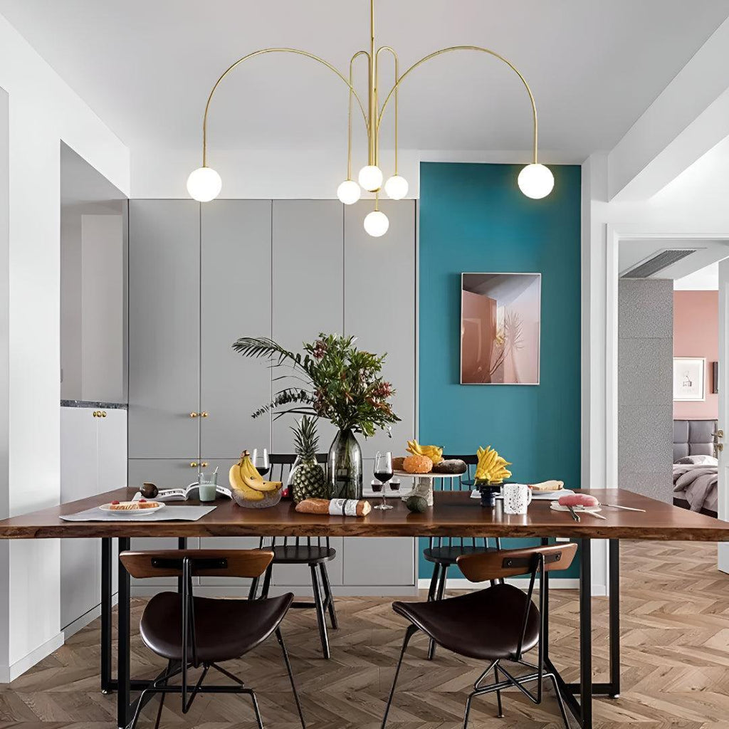 Lampadario Moderno Con Luci Globe A Più Bracci