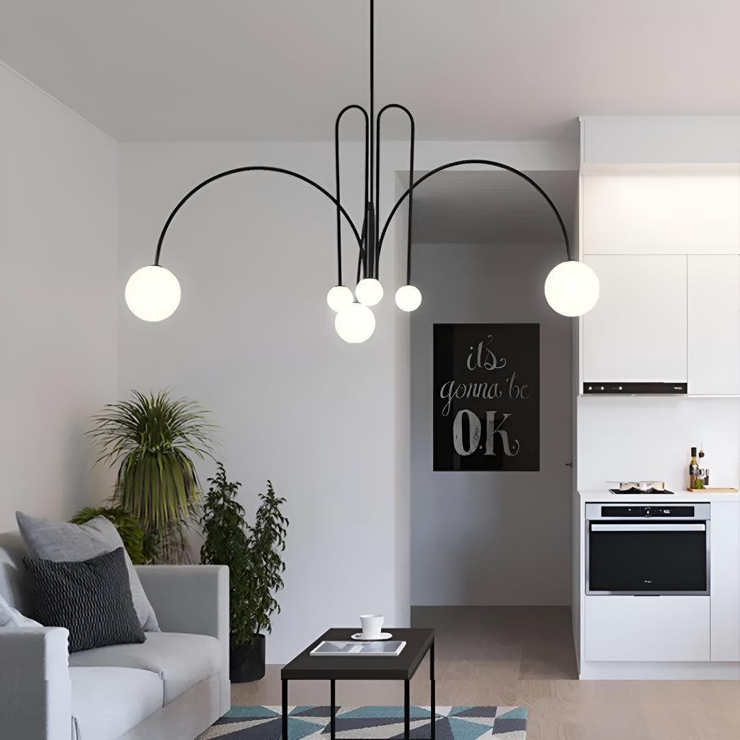 Lampadario Moderno Con Luci Globe A Più Bracci