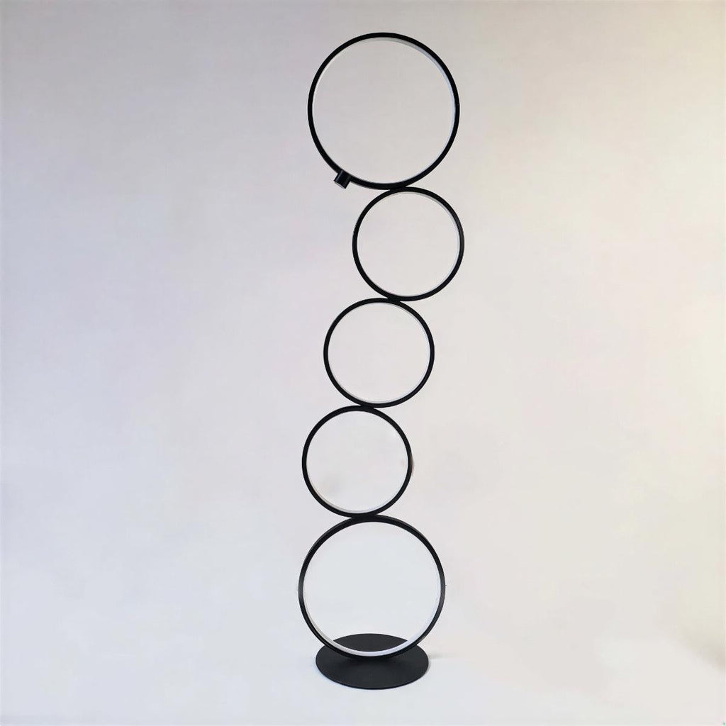 Lampada da Terra Moderna con Design a Multi Anelli