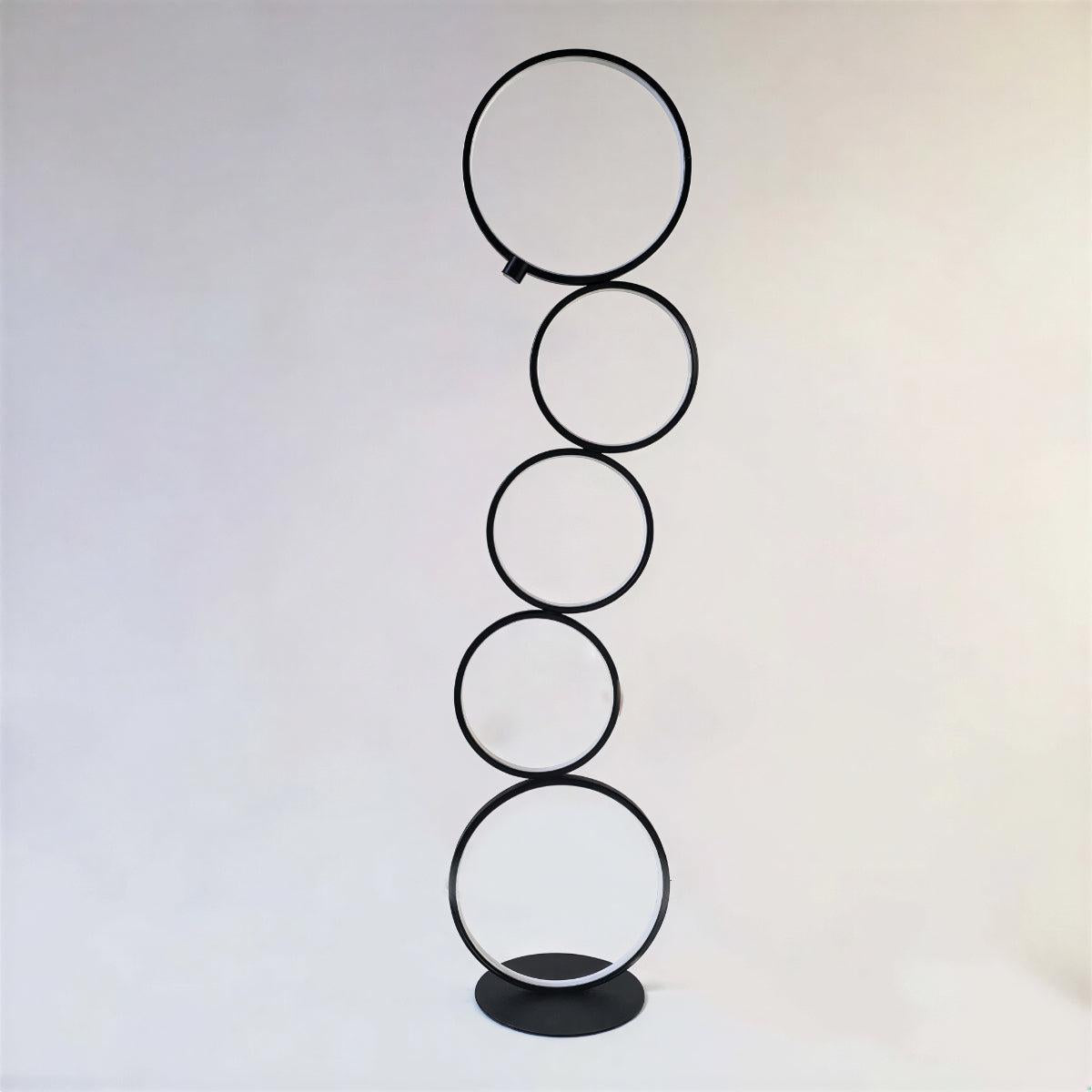 Lampada da Terra Moderna con Design a Multi Anelli
