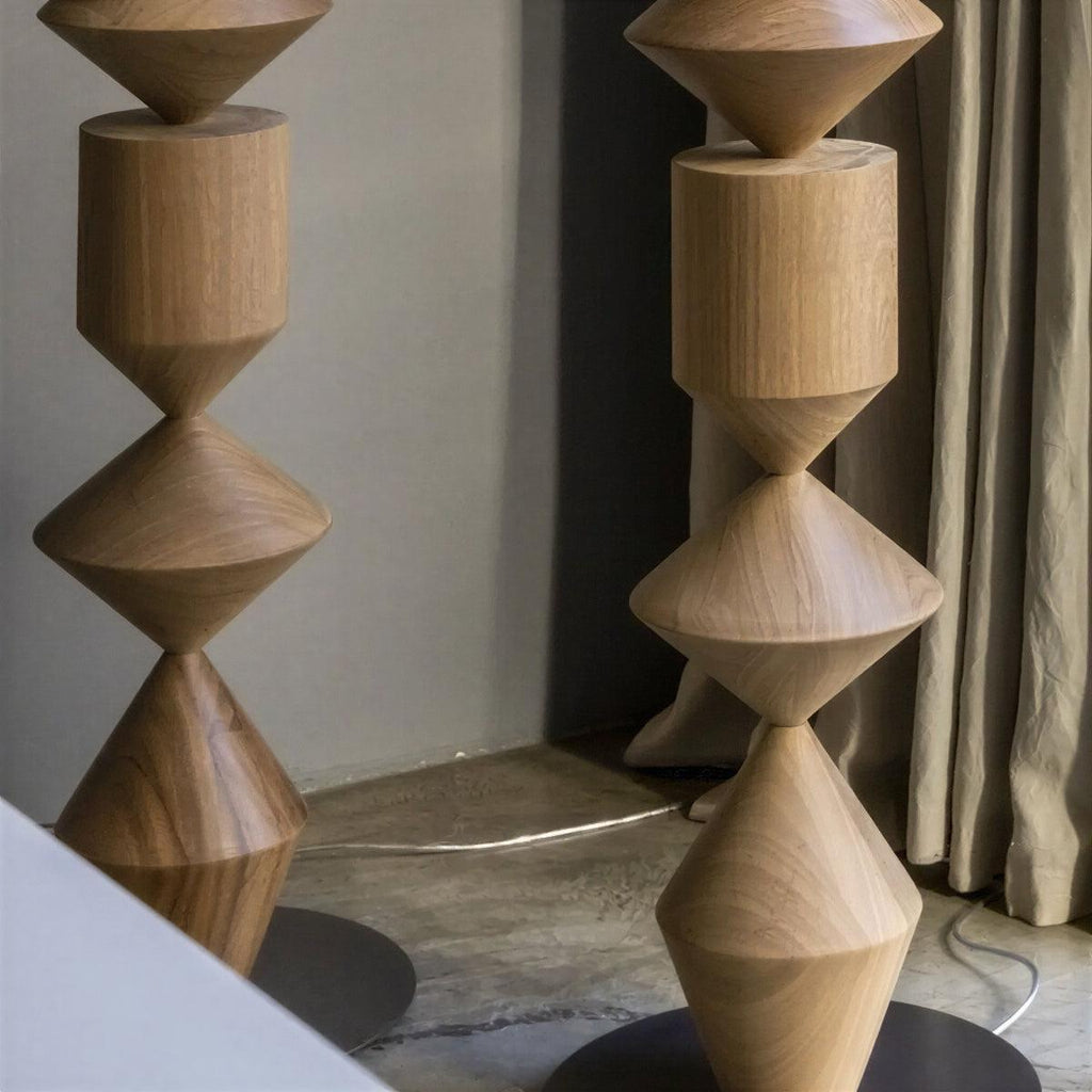 Lampada da Terra Moderna con Illuminazione Indiretta Scultorea