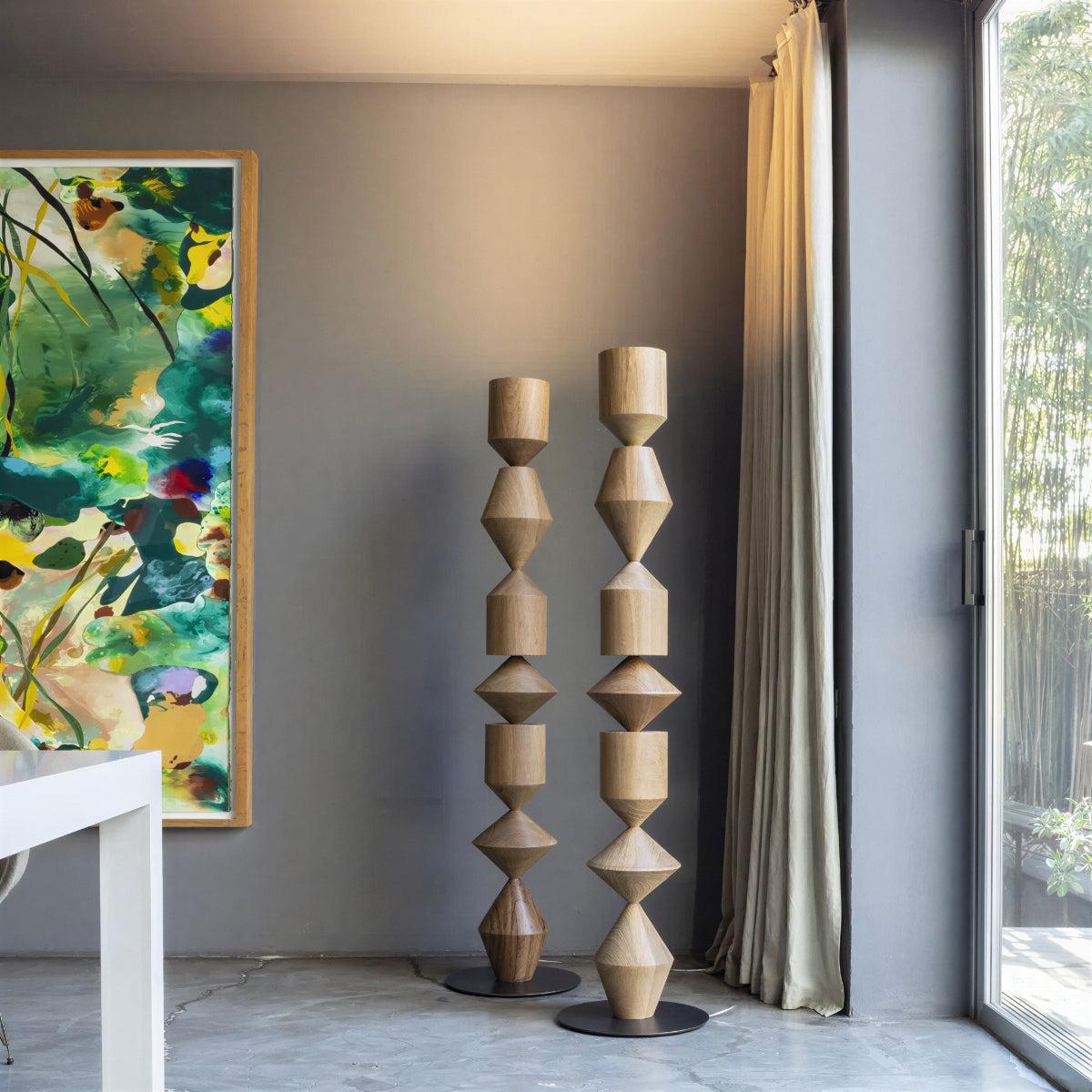 Lampada da Terra Moderna con Illuminazione Indiretta Scultorea