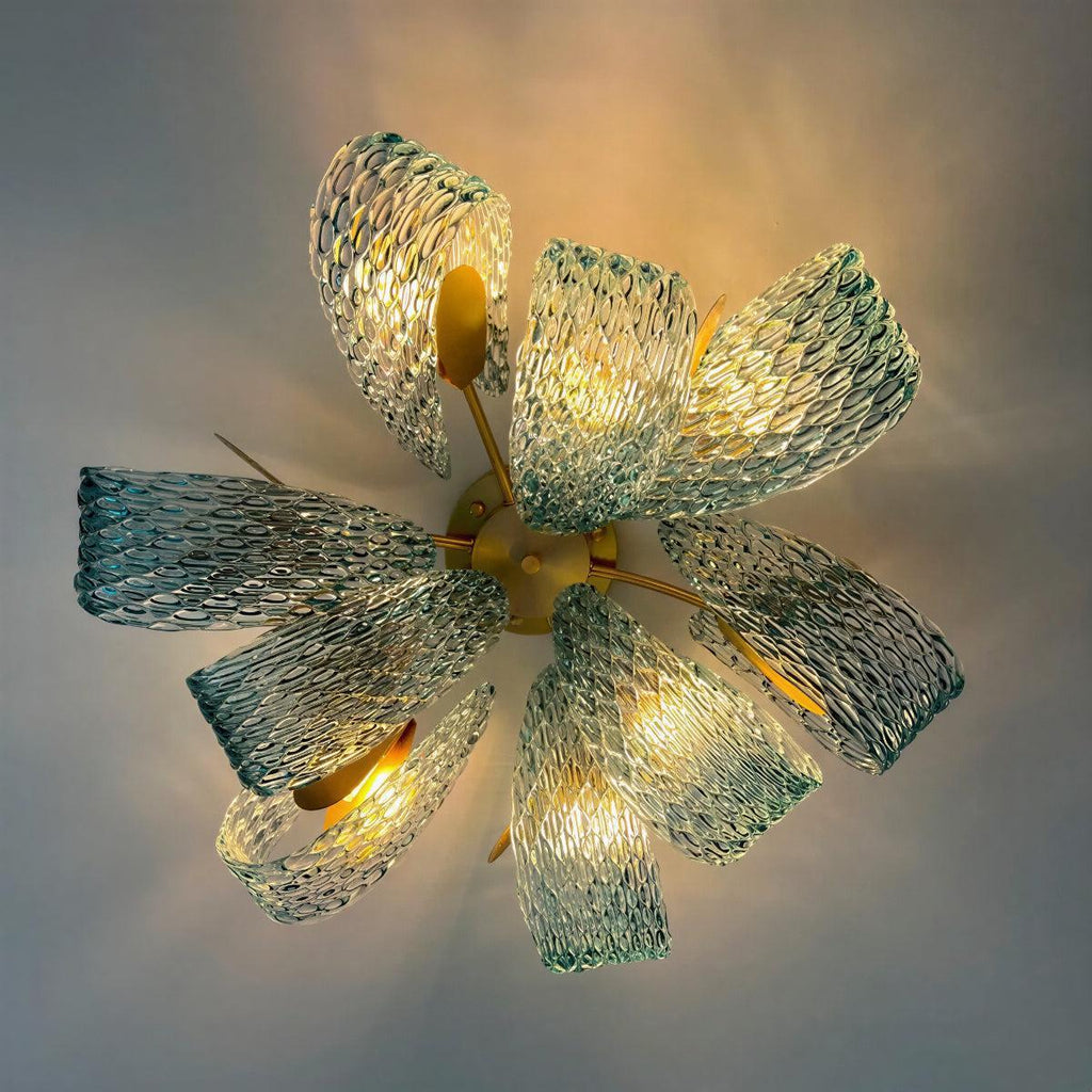 Lampada da soffitto a incasso moderna con design in vetro scultoreo
