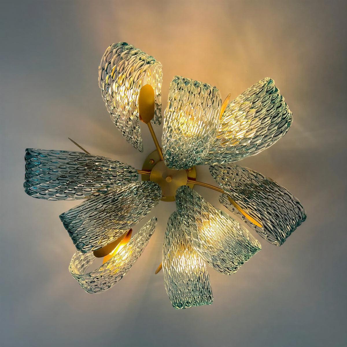 Lampada da soffitto a incasso moderna con design in vetro scultoreo