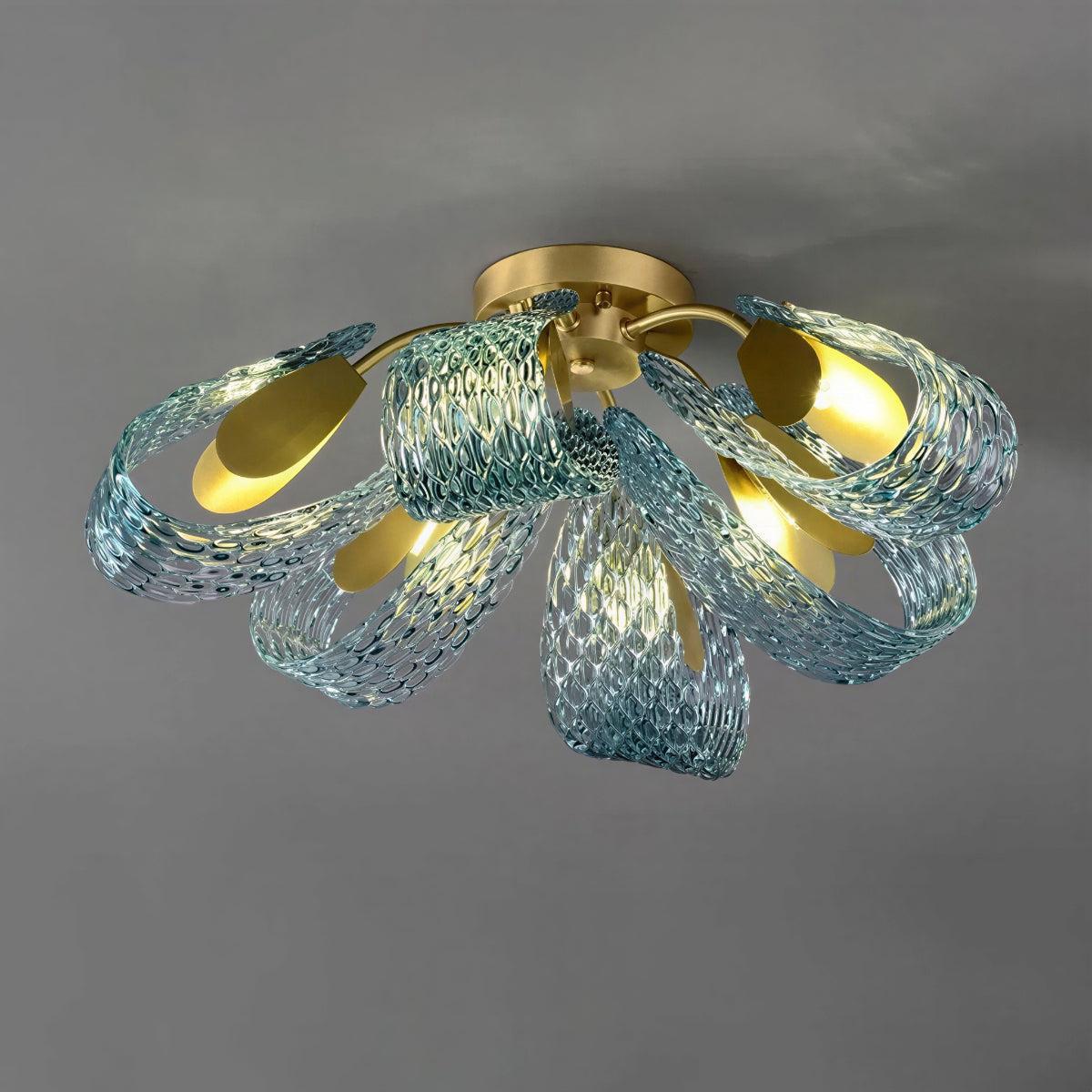 Lampada da soffitto a incasso moderna con design in vetro scultoreo