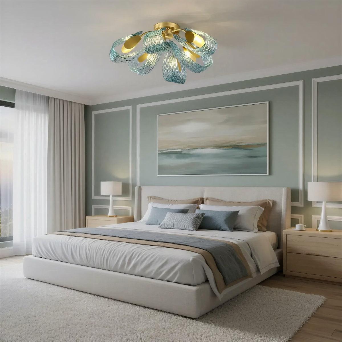 Lampada da soffitto a incasso moderna con design in vetro scultoreo