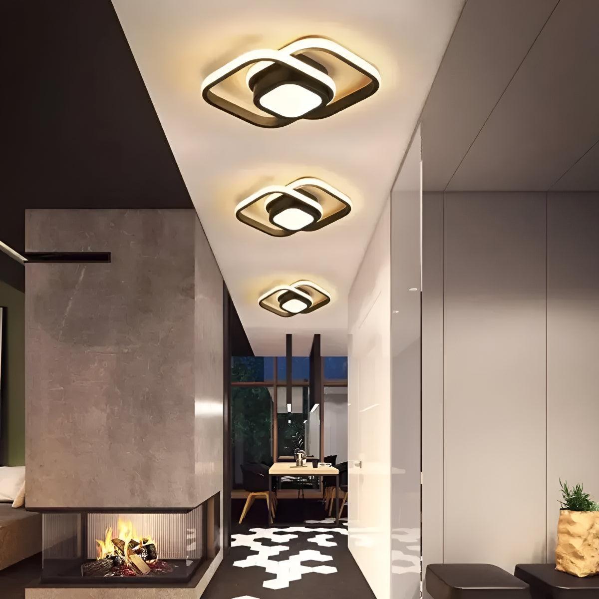 Lampada da soffitto geometrica moderna per spazi abitativi