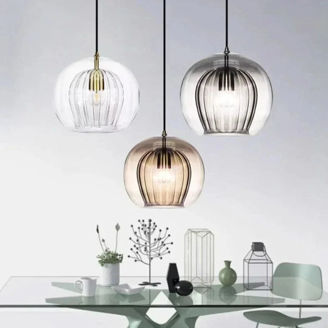 TimberGlow - Lampada a sospensione in vetro moderno