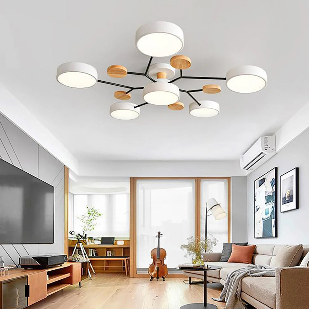 Lampada da Soffitto Slim di Design con Dettagli Fatti a Mano