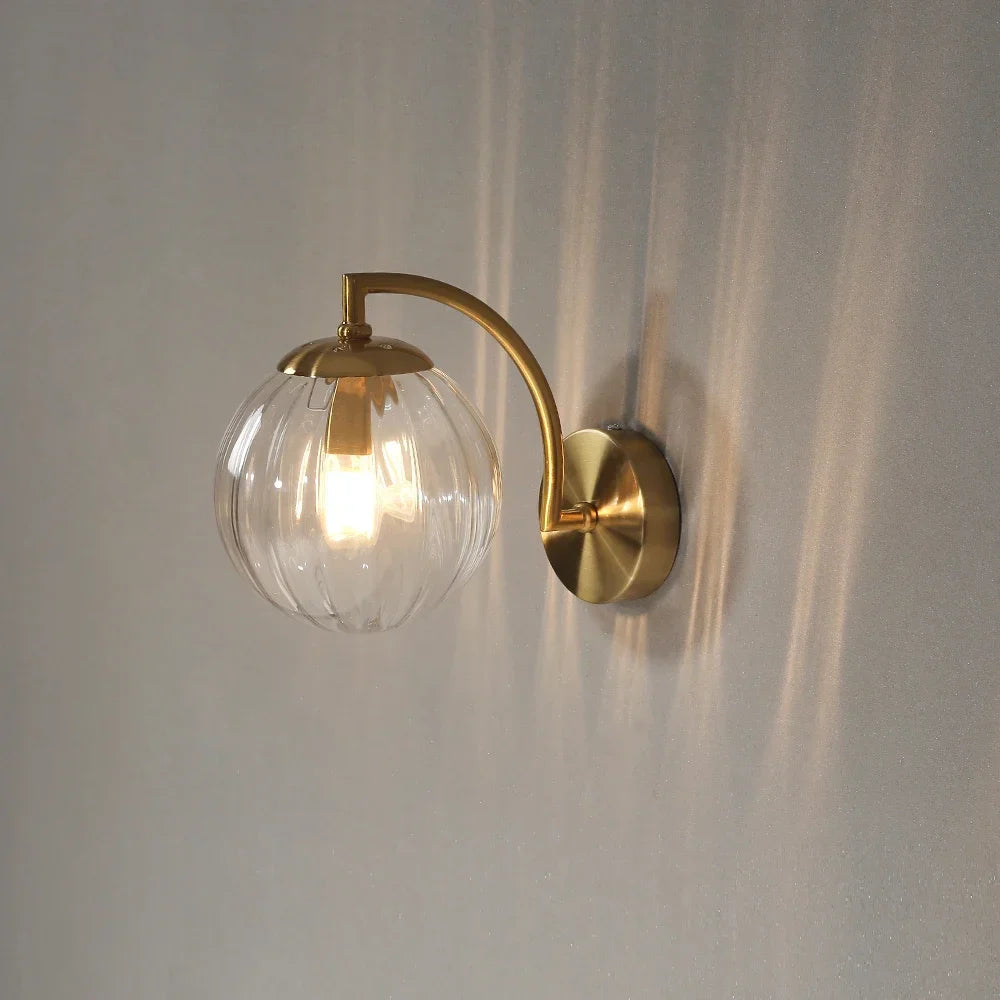 Lampada da Parete in Vetro Nordic - Elegante lampada da parete scandinava in vetro con luce LED calda