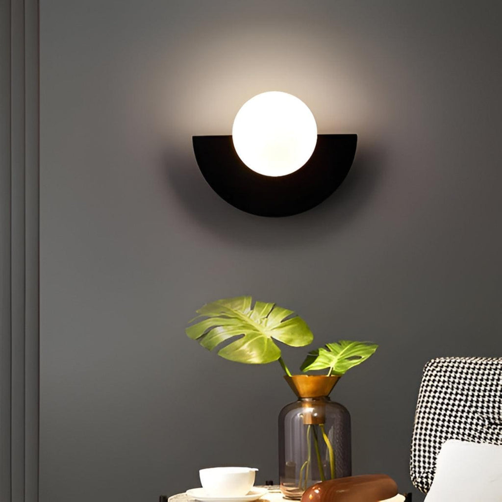 Applique da Parete Moderno Minimalista con Design della Lampadina a Mezzaluna