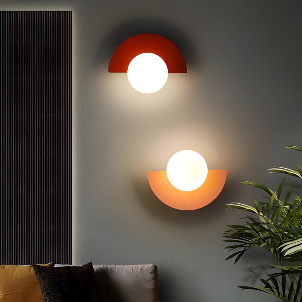 Applique da Parete Moderno Minimalista con Design della Lampadina a Mezzaluna