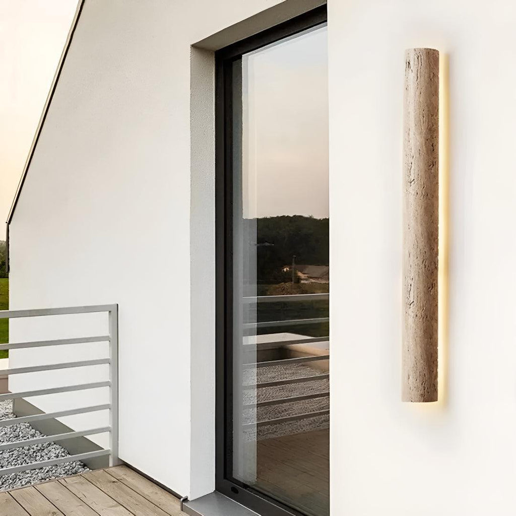 Applique da Parete in Pietra Naturale Moderna con Luce LED Calda