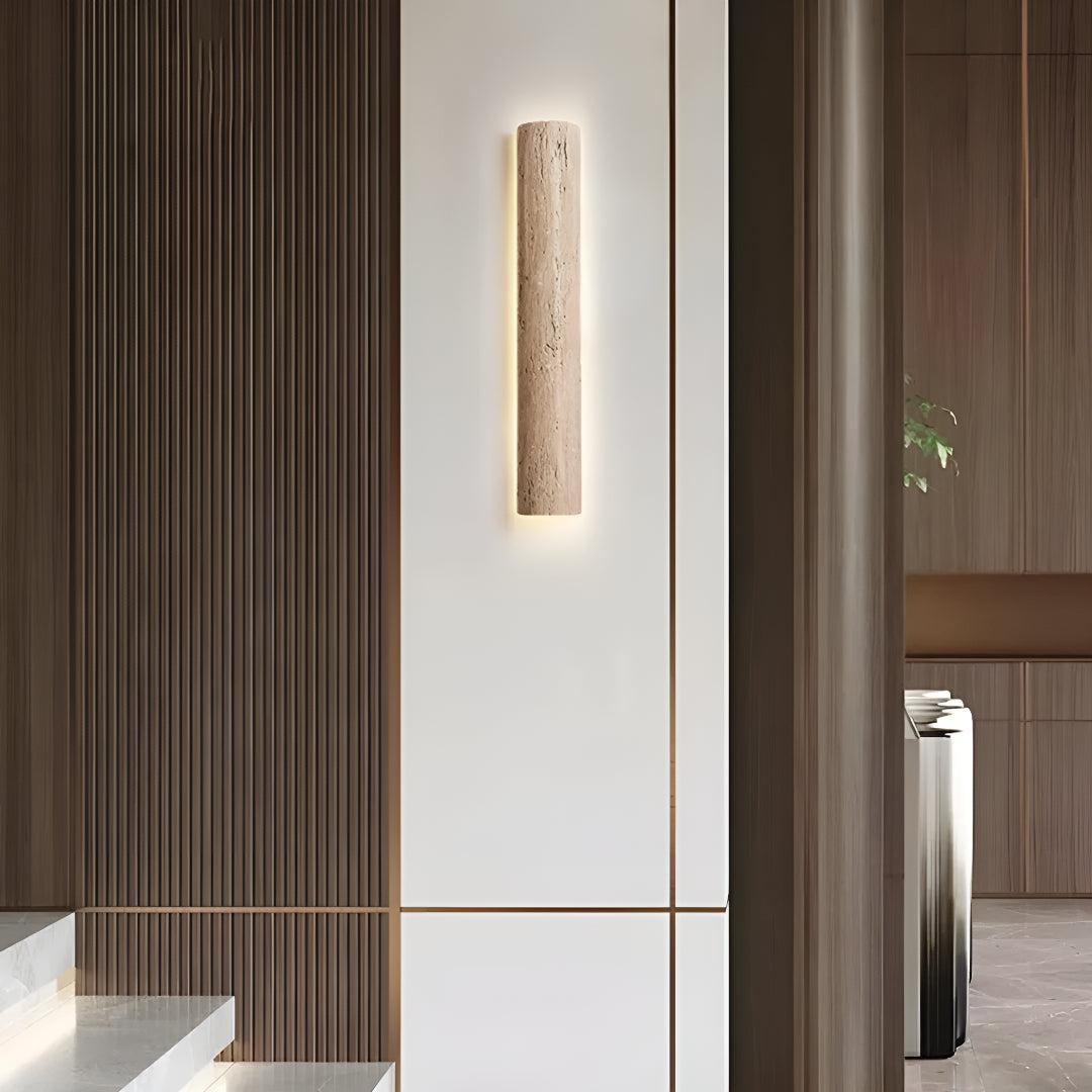 Applique da Parete in Pietra Naturale Moderna con Luce LED Calda