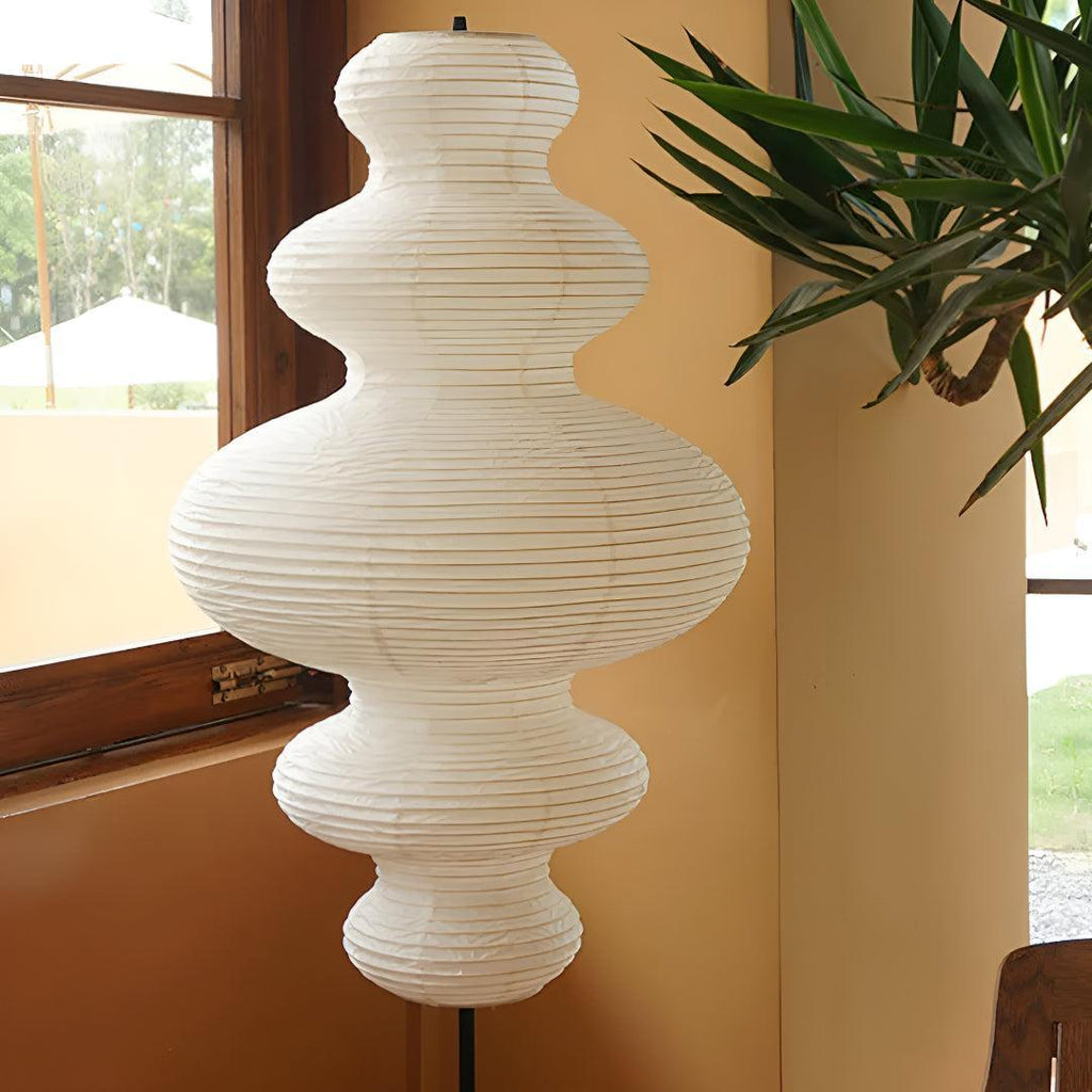 Lampada da Terra in Carta Noguchi Moderna per Illuminazione del Soggiorno