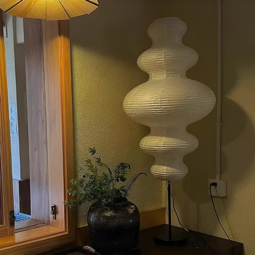Lampada da Terra in Carta Noguchi Moderna per Illuminazione del Soggiorno